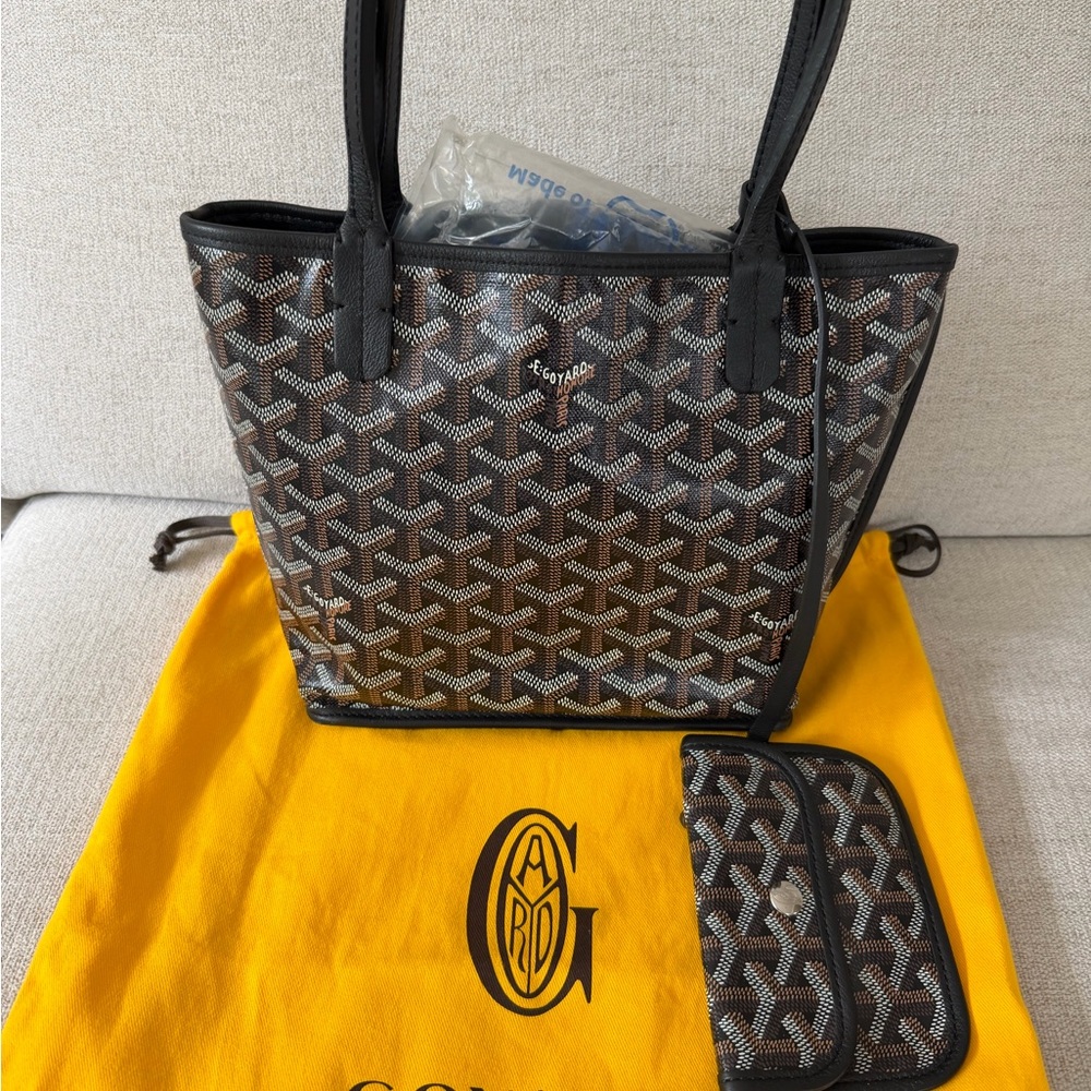 Goyard Black and Brown Patterned Tote